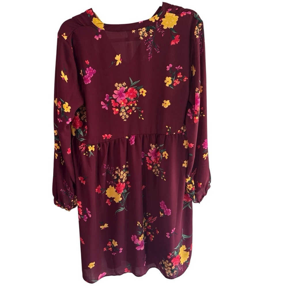 Old Navy Maroon Floral Top - Picture 4 of 8